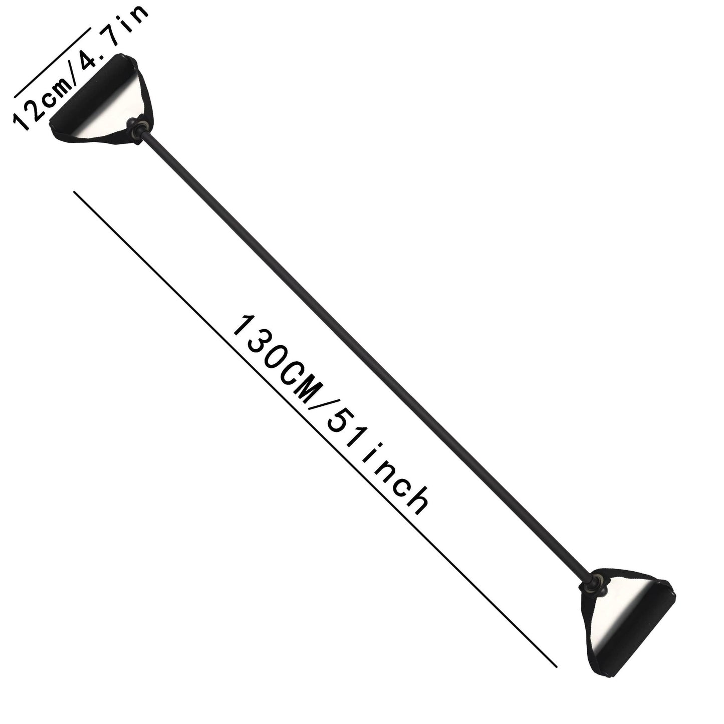 Barre de résistance pour élastiques de musculation – longueur 130 cm avec poignées ergonomiques. Idéale pour des exercices variés et un entraînement efficace à domicile ou en salle. 💪🔥
