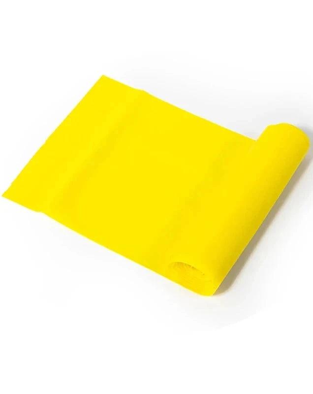 Élastique de résistance en latex jaune - Bande élastique idéale pour la musculation, le yoga et la rééducation.