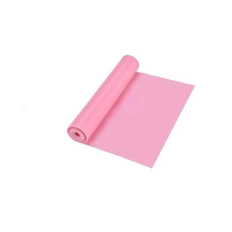 Élastique de résistance en latex rose - Parfait pour le renforcement musculaire, la rééducation et les exercices de stretching.